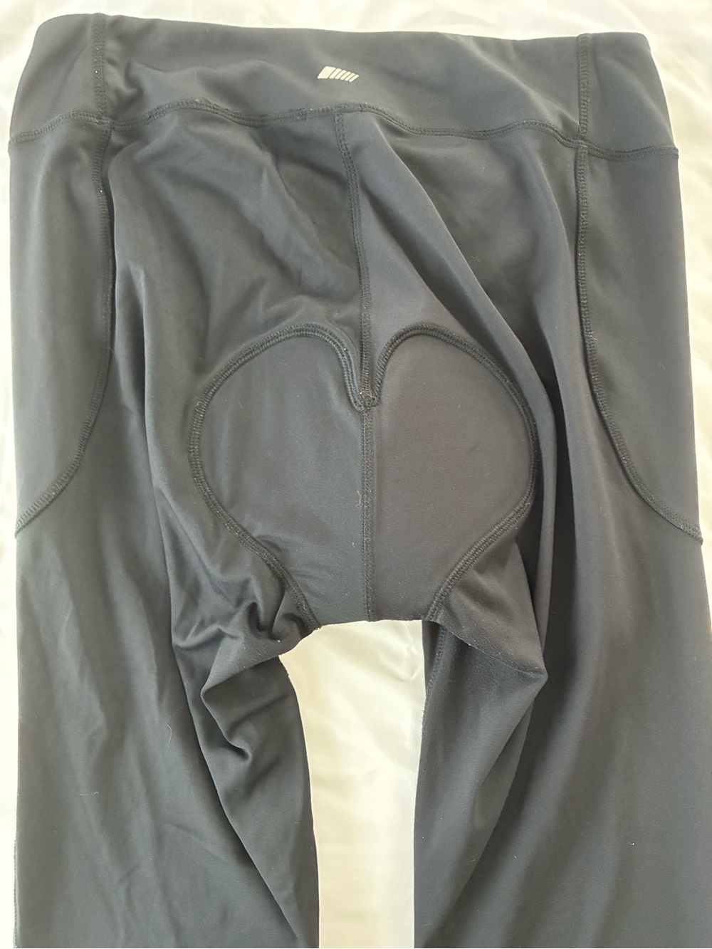 Amazon Essentials Black High-Waist Cycling Shorts with Padded Seat